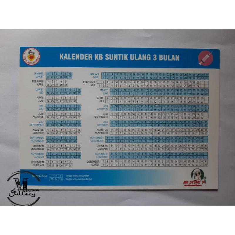 Jual Kalender KB 3 bulan  Shopee Indonesia