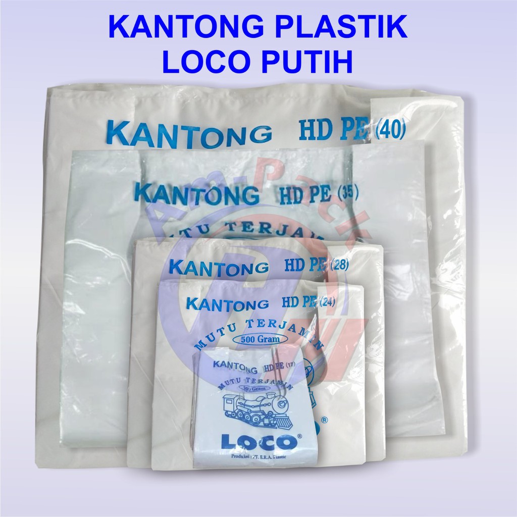 Jual Kantong Plastik Kresek Loco Putih Tebal 17 24 28 35 40 Shopee Indonesia