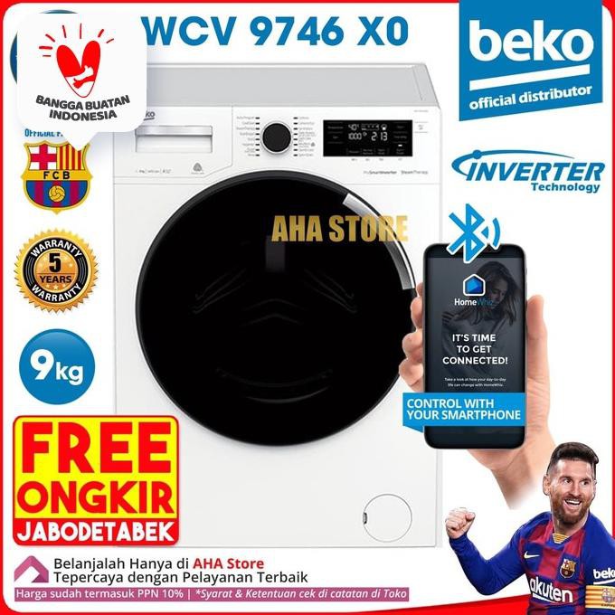 Jual BEKO MESIN CUCI FRONT LOAD 9 KG WCV 9746 X0 INVERTER (FREE ONGKIR ...