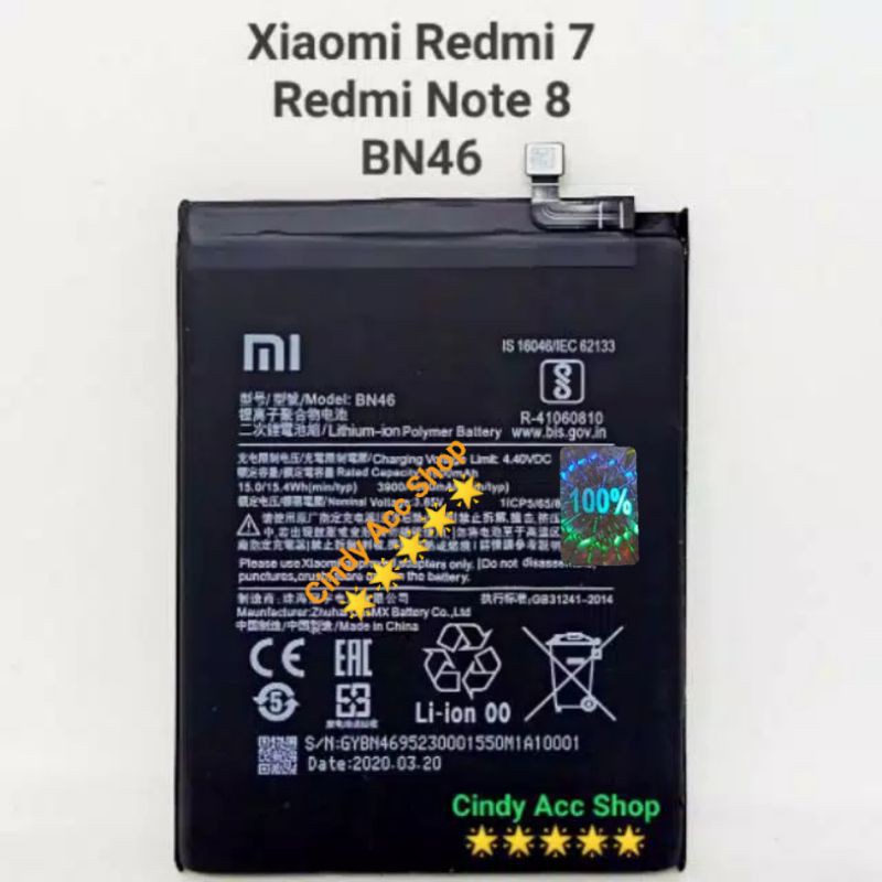 Jual Baterai Xiaomi Redmi 7 Redmi Note 8 BN46 Original Batre BN46 Battery Shopee Indonesia