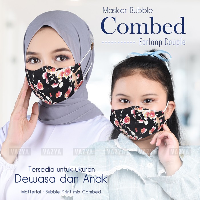 Jual Masker Bubble Combed Dewasa- Earloop Couple | Shopee Indonesia