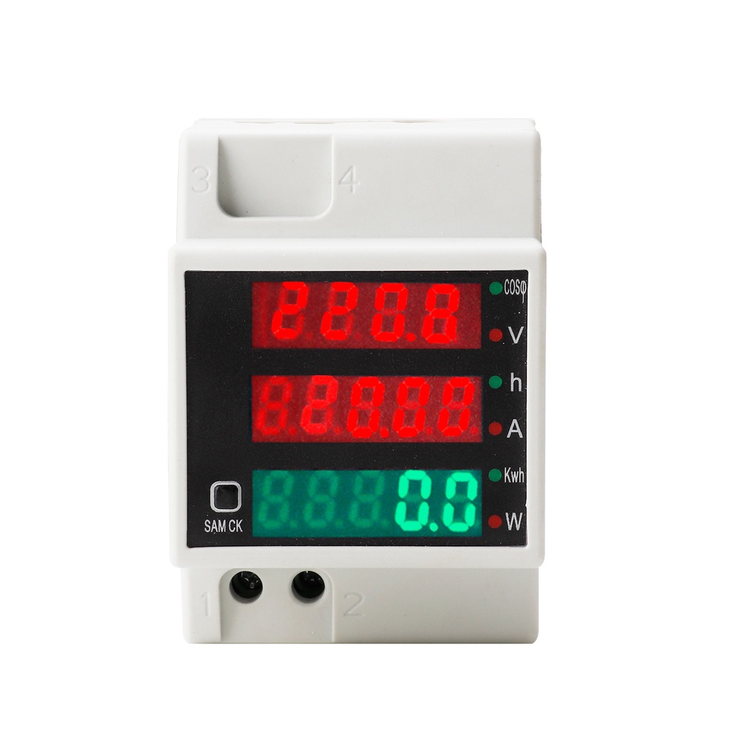 AC 390-500V Power Meter 3 Fase DIN Rail Voltmeter Ampèremeter