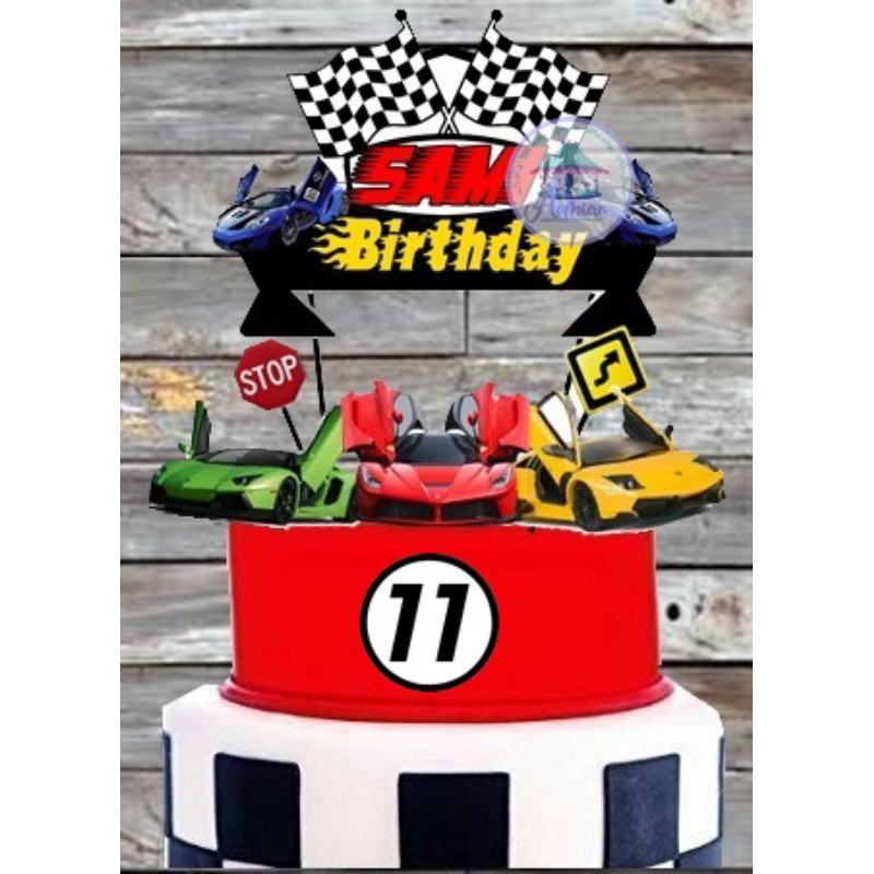 Jual supercar racing cake topper | Shopee Indonesia