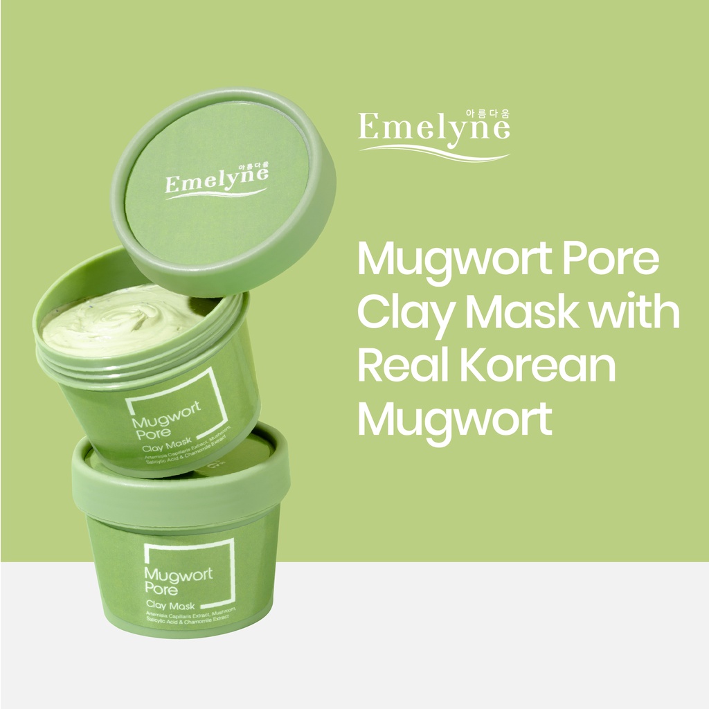 Jual EMELYNE BEAUTY Salicylic Acid + Mugwort Asli Korea Pore Clay Mask ...
