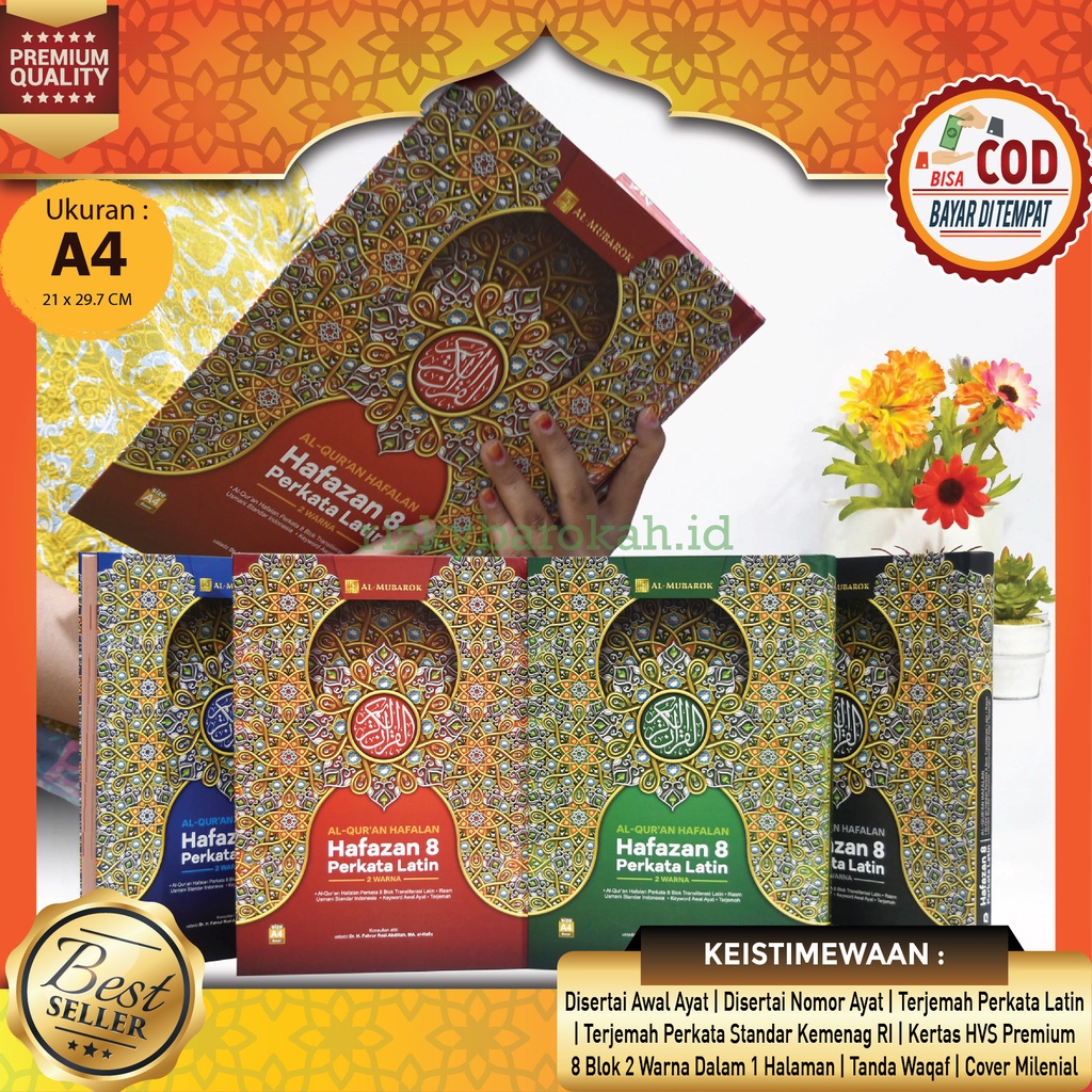 Jual Al Quran Hafalan Hafazan Perkata Latin A4 8 Blok Alquran Hafazan ...