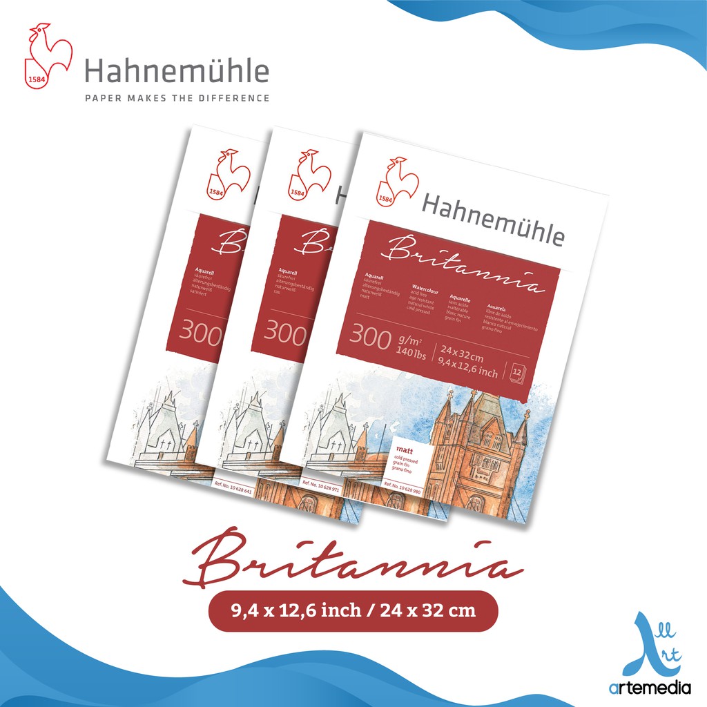 Jual Watercolor Pad Hahnemuhle Britannia 24x32cm Watercolor Paper Block Shopee Indonesia