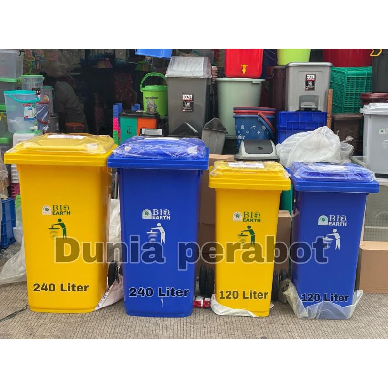 Jual Tempat Sampah Roda 120 L 240 L Green Leaf 2312 2024 Dustbin