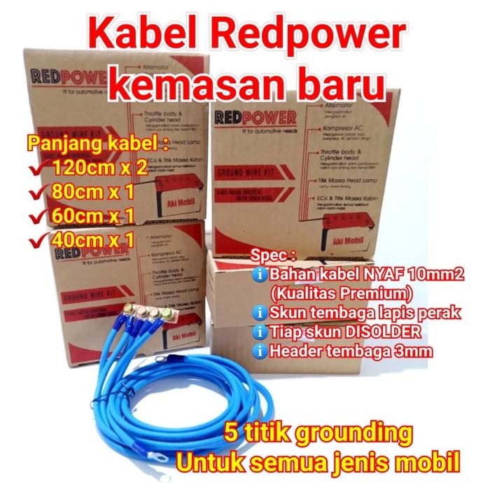 Jual Bisa Cod Ground Wire Kit Kabel Grounding Mobil Redpower Nyaf