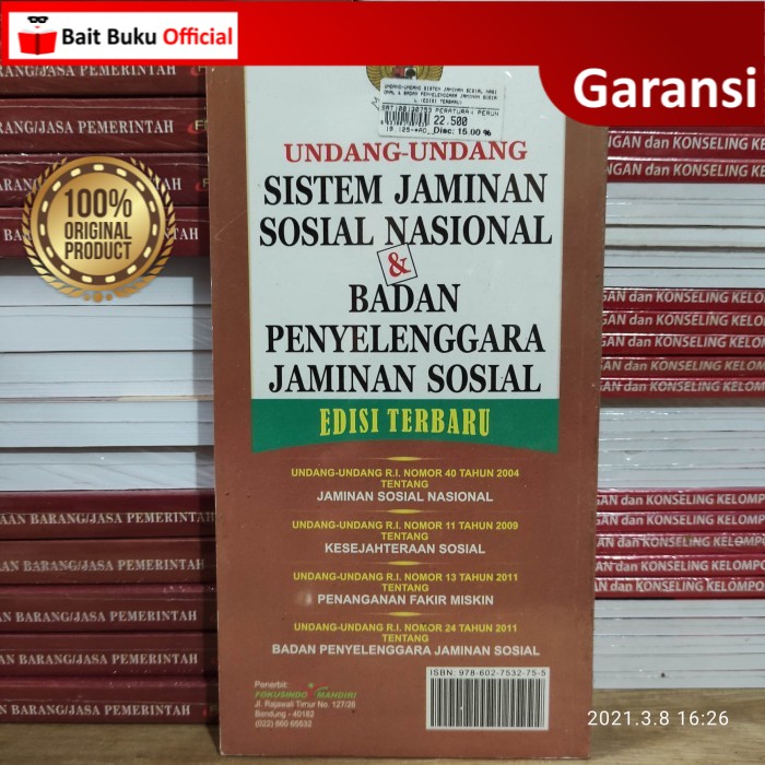 Jual UU SISTEM JAMINAN SOSIAL NASIONAL DAN BADAN PENYELENGGARA JAMINAN ...