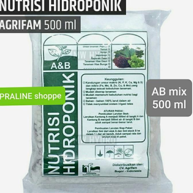 Jual Nutrisi Hidroponik Sayuran Ab Mix Agrifam Untuk Ml Pekatan Shopee Indonesia