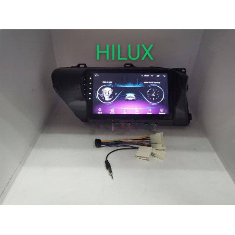 Toyota Hilux Bagian Otomatis Head Unit Android 10 Inch Definisi Tinggi Bluetooth Video 2GB Memory 32GB +Kamera+Dvr Applicable To tahun 2016-2022 Toyota Hilux