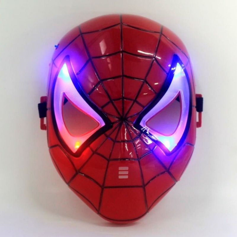 Jual topeng led spiderman ( topeng lampu nyala avegers ) | Shopee Indonesia