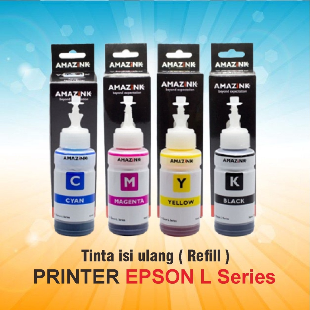 Jual 1 Set Tinta Epson 664 Isi Ulang Untuk Printer Epson L Series Warna Cyan Magenta Yellow 6393