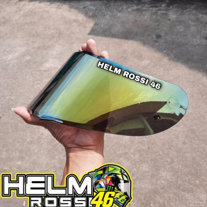 Jual KACA VISOR FLAT IRIDIUM GOLD KYT VENDETTA FALCON 2 FR AGV K3 INK