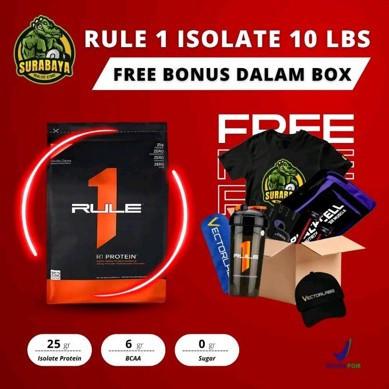 Jual Rule 1 Isolate 10 Lbs Whey Protein Isolate Hydrolyzed Blend R1