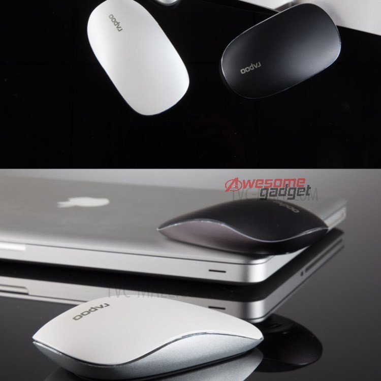 Jual Rapoo T8 5G Wireless Laser Touch Mouse with Receiver | Shopee ...