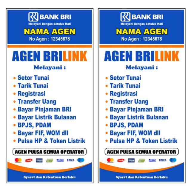 Jual SPANDUK BANNER AGEN BRILINK PAKET 2 BANNER | Shopee Indonesia