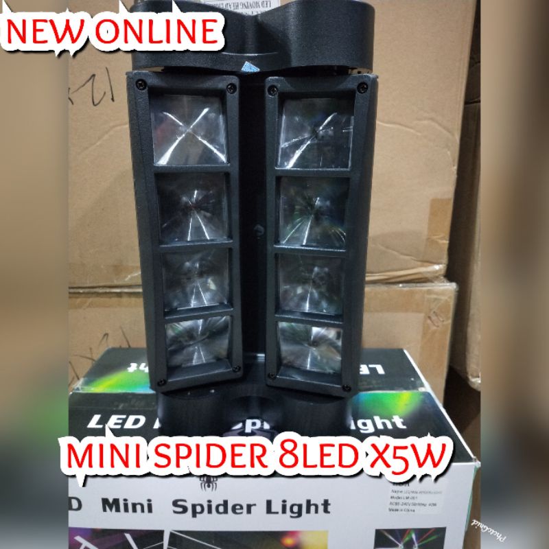 Jual MINI MOVING SPIDER 8LED POWER 40WATT | Shopee Indonesia