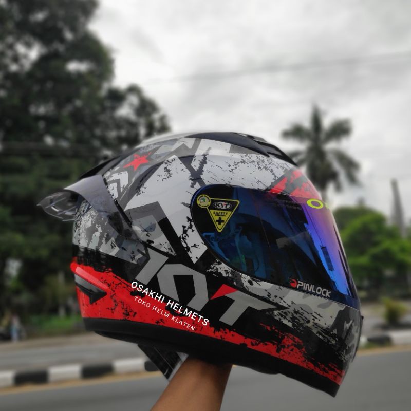 Visor iridium red kyt hot sale r10