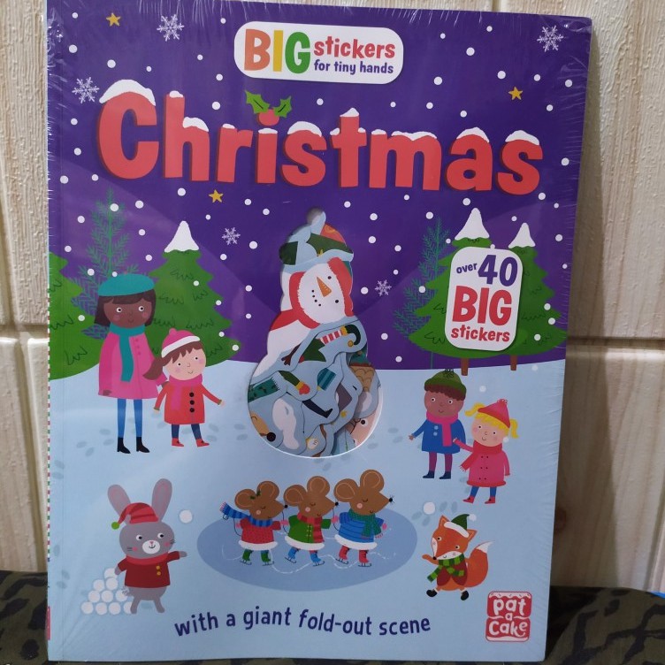 Jual Big Stickers for Tiny Hands Christmas With scenes, activities