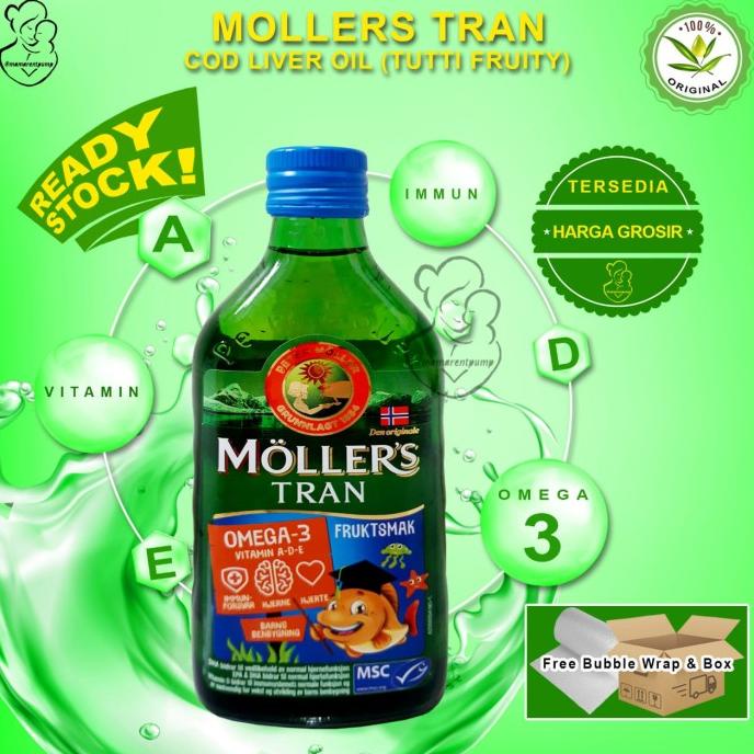 Jual Mollers tran TUTTI FRUITY cod liver oil fish minyak ikan moller trans Lc Shopee Indonesia