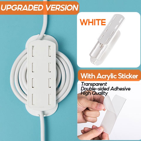 2PCS/Set Wall-Mounted Self-Adhesive Desktop Socket Fixer/ Self-Adhesive
