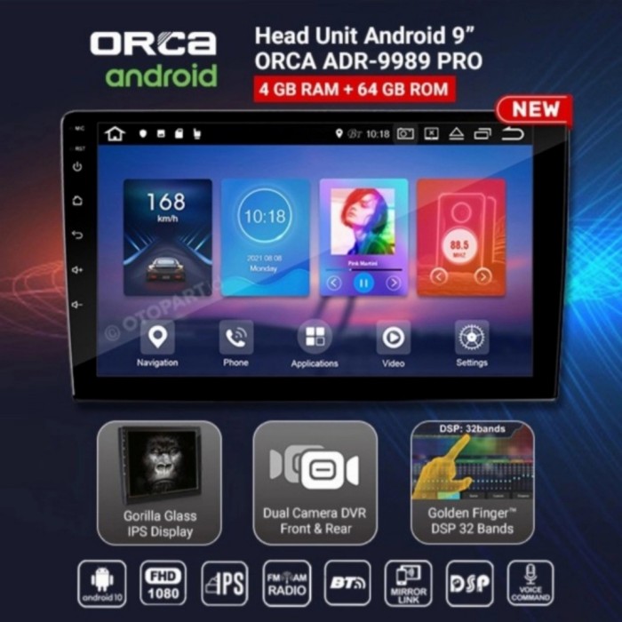 Jual Head Unit Android Ram 4 Gb / 64 Gb INNOVA REBORN ORCA ADR 9988 PRO ...