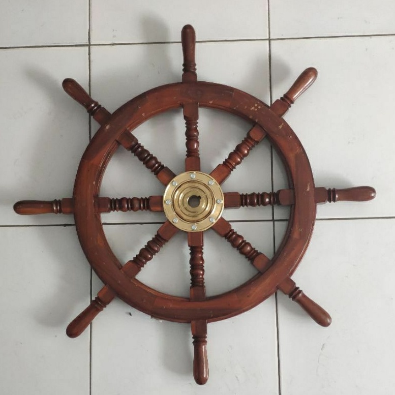 Jual Setir Kapal Kayu 75cm / Stir Kapal / Kemudi Kapal 30 inch | Shopee
