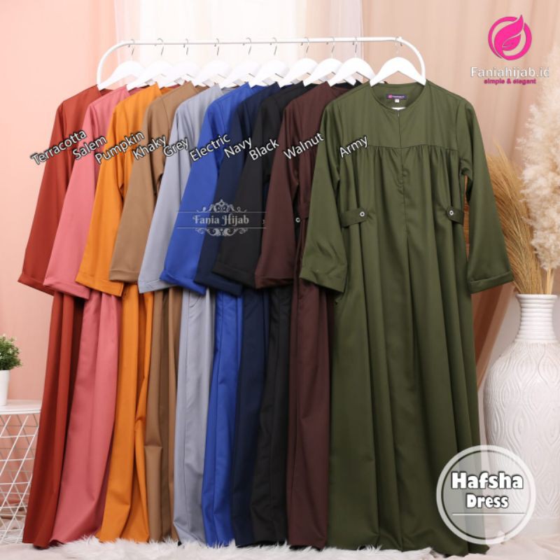 Jual DRESS MOMS HAFSHA/ BY FANIA HIJAB | Shopee Indonesia