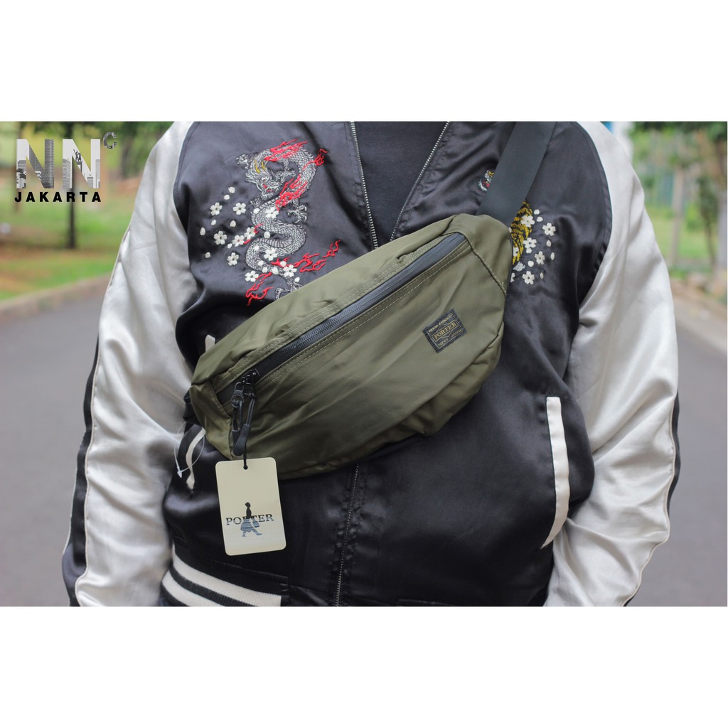 Waist Bag Fanny Pack Green Porter Yoshida Tokyo Japan