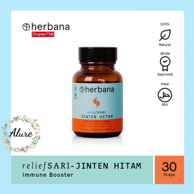 Jual Herbana Relief Sari Jinten Hitam 30 Kapsul Berkhasiat untuk