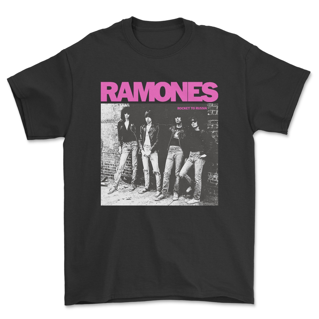 T-shirt Officiel Ramones Rocket To Russia – Rock Punk Noir Coton Unisexe, Impression Qualité Premium