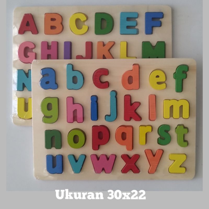 Jual Chunky Puzzle Alfabet Huruf Besar/huruf Kecil Ukuran 30x22 ...