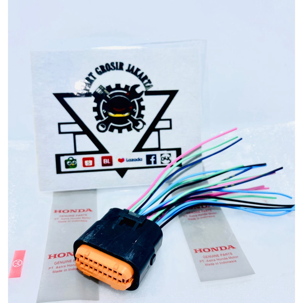 Jual KABEL SOKET CDI ECU ECM FI VARIO 110 KARBU CABLE SOCKET PIN 18 ...