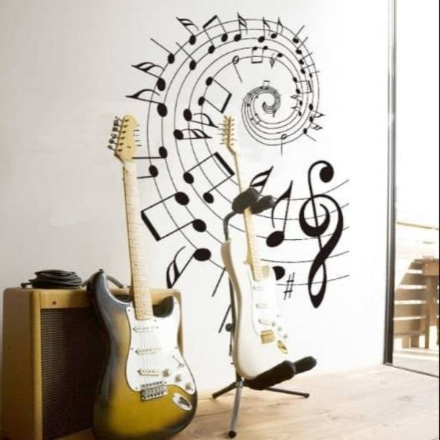 Jual Stiker Dinding 60x90cm Motif Karakter Music Note Tangga Nada ...