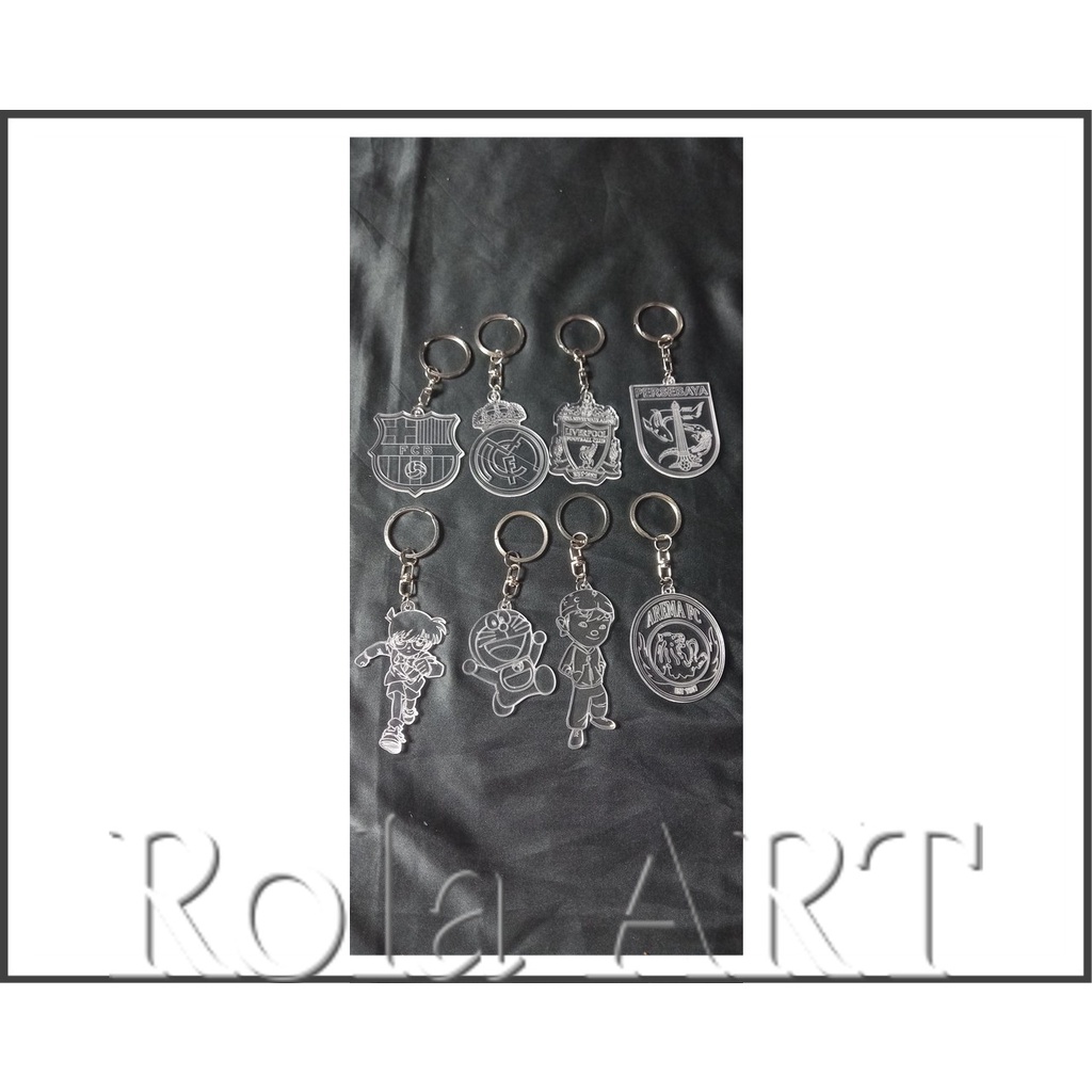Jual Gantungan Kunci Karakter Anime dan Club Bola transparan | Shopee