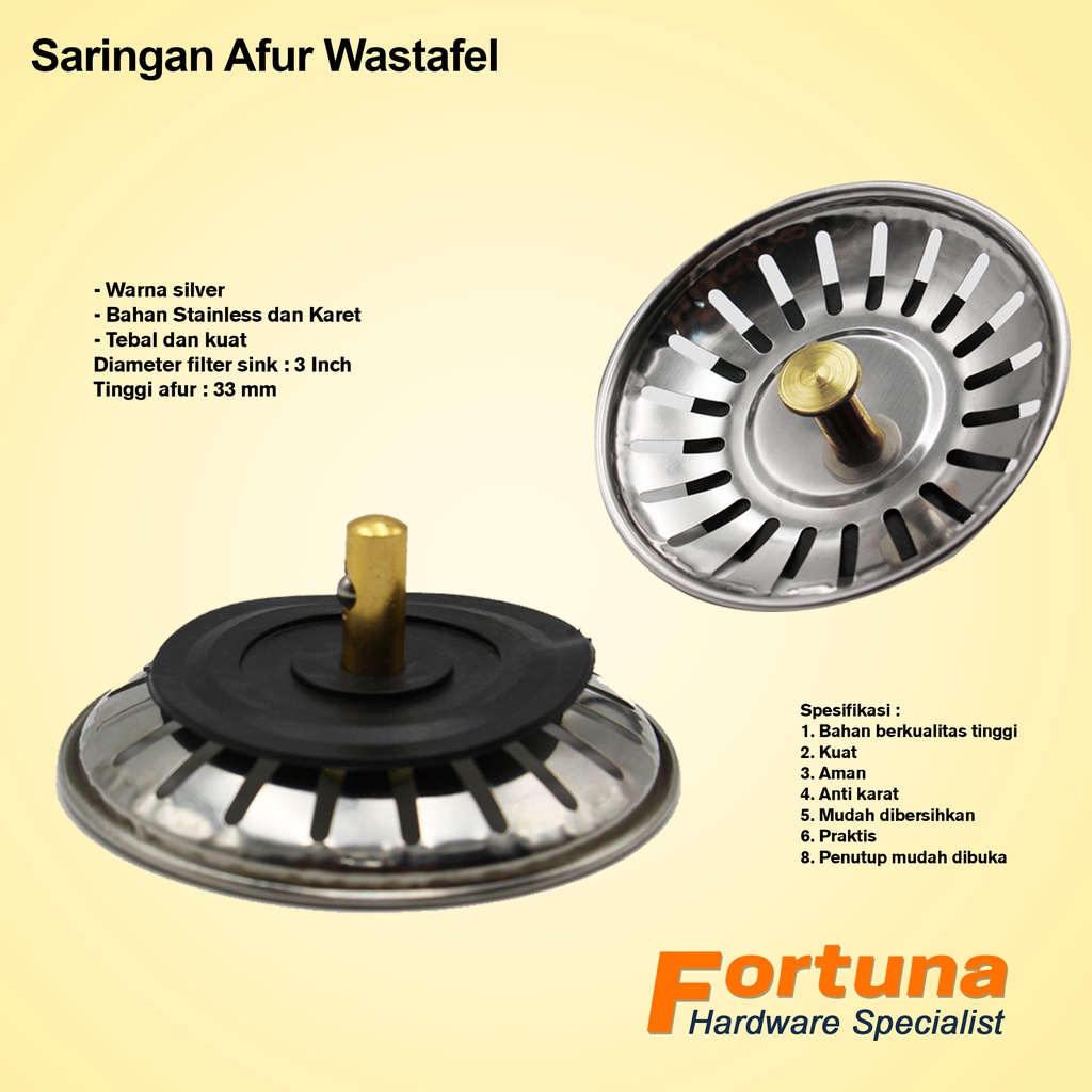 Jual Saringan Penutup Lubang Wastafel Afur Stainless I Cuci Piring ...