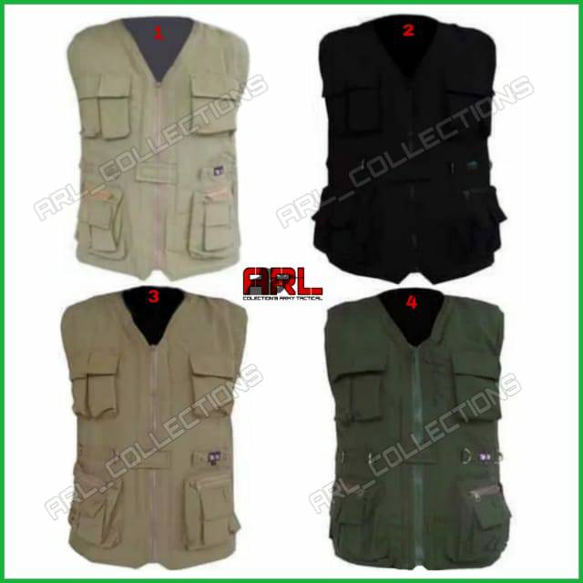 Jual Jaket Rompi army outdoor / Rompi Wartawan / Timsukses /KPU/ Rompi ...
