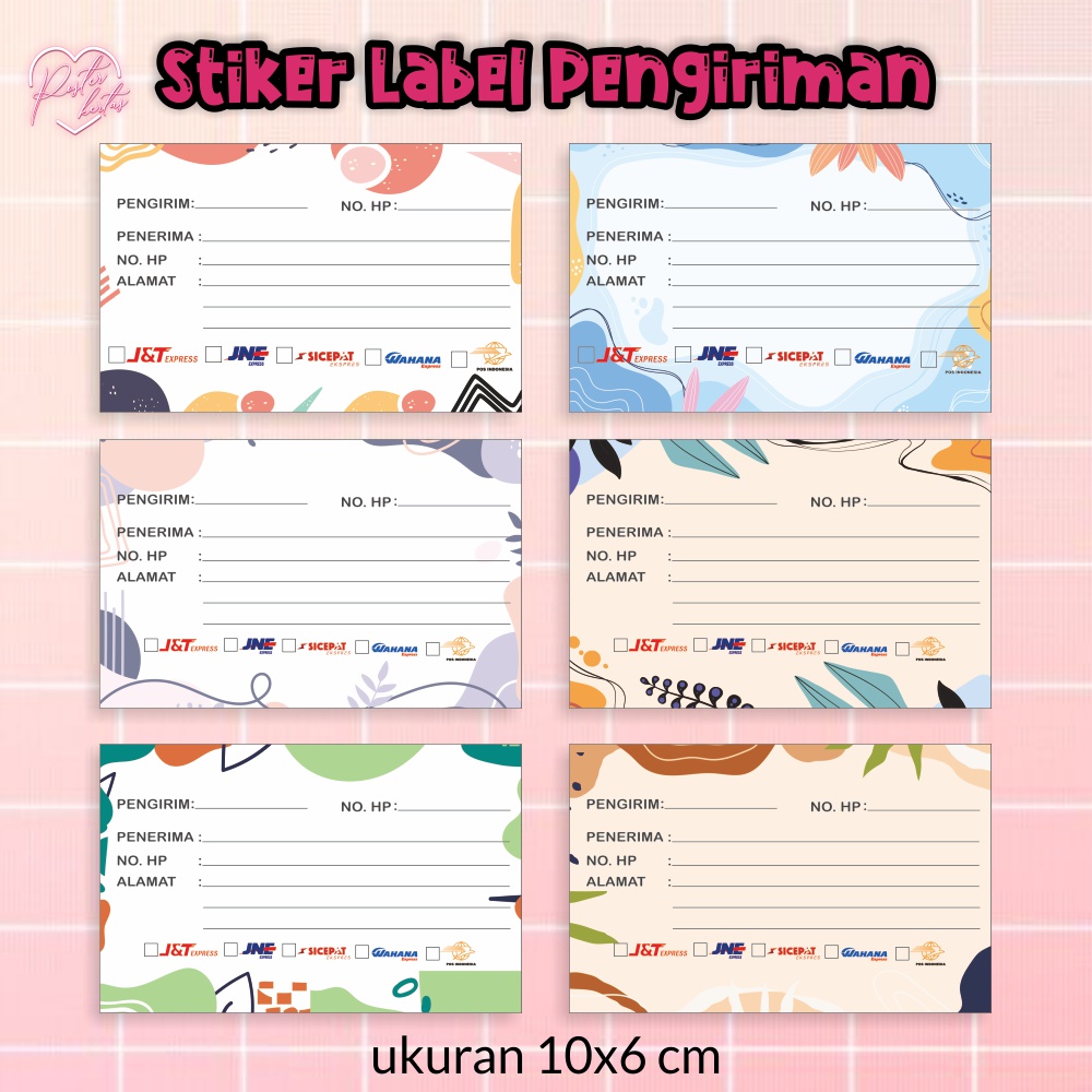 Jual Sticker Label Pengiriman Alamat Online Shop Stiker Form
