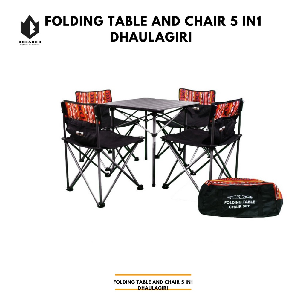 Jual [COD] Folding Table And Chair 5 in1 Dhaulagiri - Kursi Lipat Outdoor - Meja Lipat Portable ...