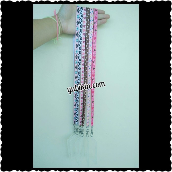 Jual Gaya 1 Piece Tali Id Card Lanyard 80cm Pita Motif Lebar 1cm Hot 