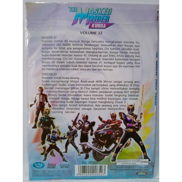 Jual VCD original the masked rider kuuga | Shopee Indonesia