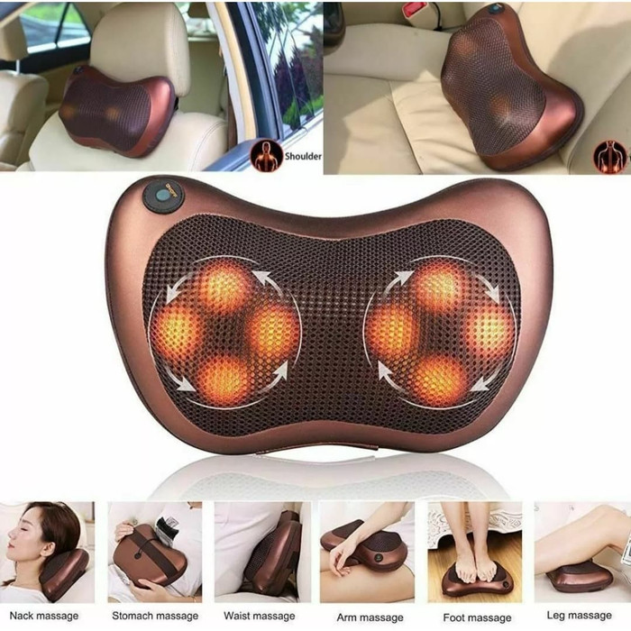 Jual BANTAL PIJAT MASSAGE PILLOW Portable Car and Home Elektrik Shiatsu ...