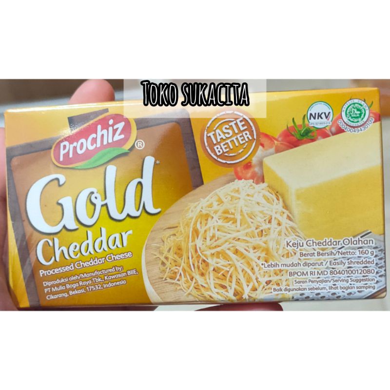 Jual Keju Prochiz Gold Cheddar 160g | Shopee Indonesia