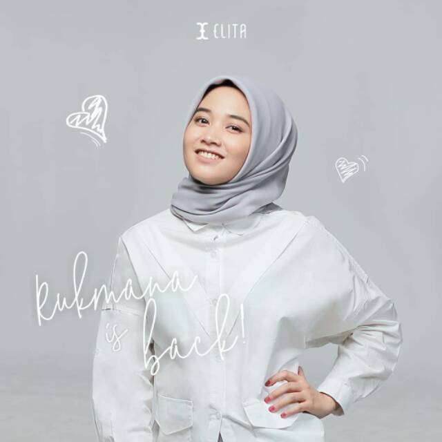 Jual ELITA RUKMANA ORIGINAL ( SQUARE HIJAB VOAL PREMIUM ) | Shopee ...