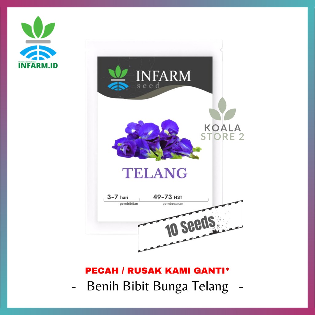 Jual Infarm Benih Bibit Bunga Telang Ungu Benih Telang Benih