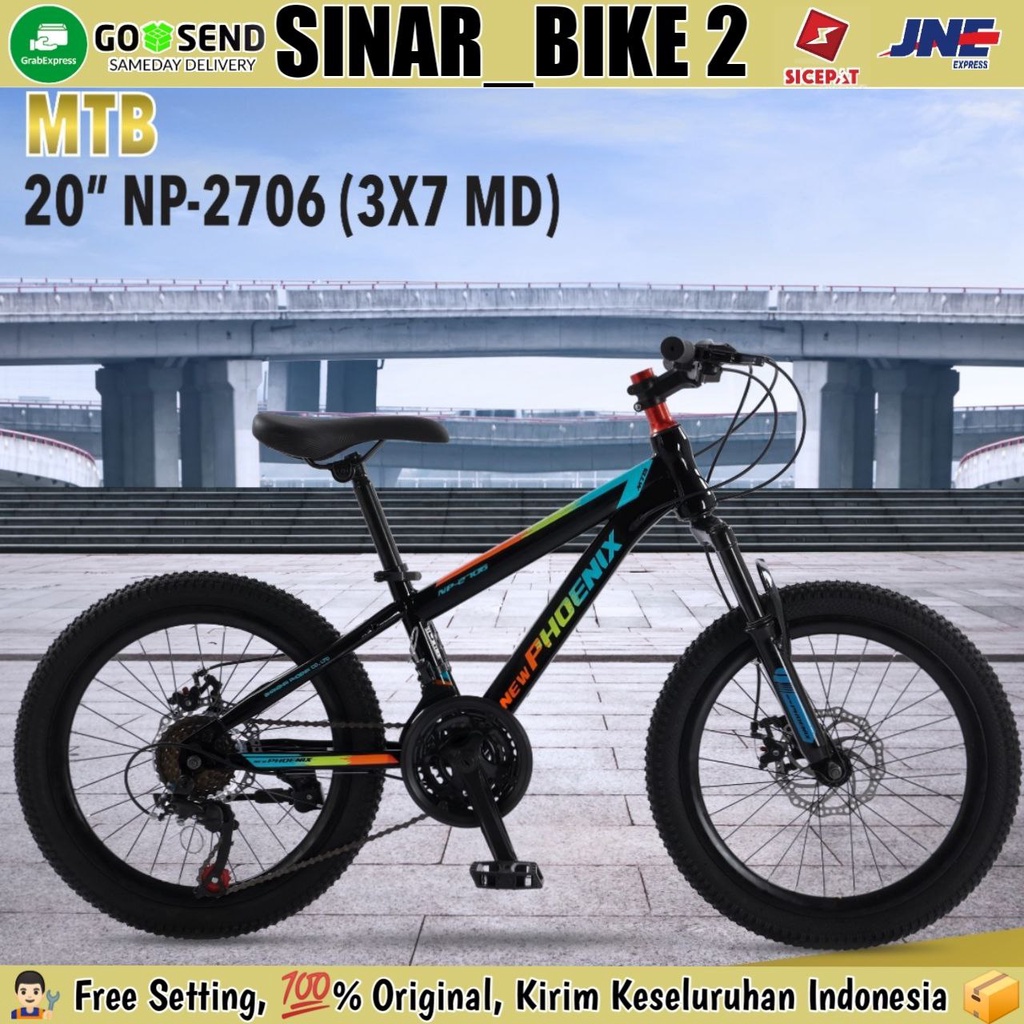 Sepeda MTB UKURAN 20 / 24 / 26 NEW PHOENIX NP 2706 CAKRAM MURAH / SEPEDA GUNUNG UKURAN 20 / 24 / 26 NEW PHOENIX NP 270