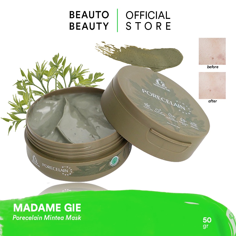 Jual Madame Gie Porecelain Mintea Mask Indonesia Masker Wajah Pore