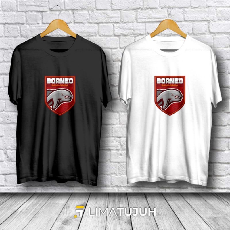 Jual Kaos Baju Borneo FC Logo Bahan Premium Combed 30s (IMS) | Shopee ...