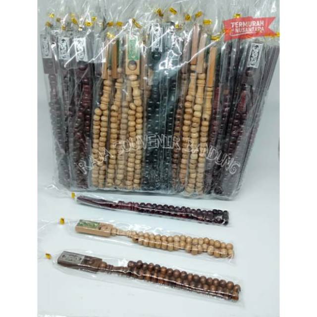 Jual Isi Pcs Tasbih Kayu Kemasan Plastik Oleh Oleh Haji Shopee